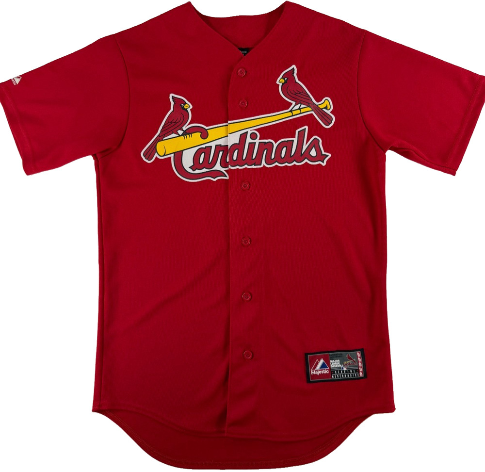Vintage Majestic St Louis Cardinals Yadier Molina #4 Red MLB Baseball Jersey Men